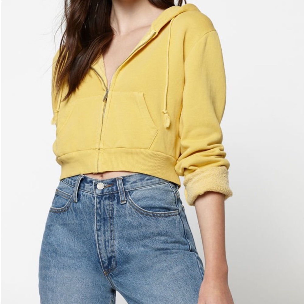 ISO John Galt Full Zip Cropped Hoodie